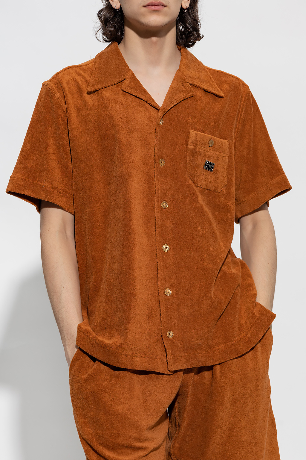 【関税&送料込】Dolce & Gabbana Sea clothing Brown Dolce & Gabbana Cotton Tag T-Shirt – ZAP